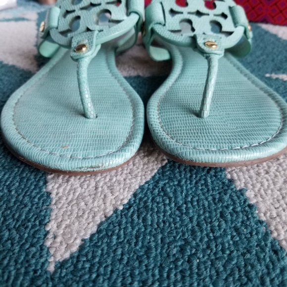 Teal Tory Burch Miller Sandals - Picture 2 of 5